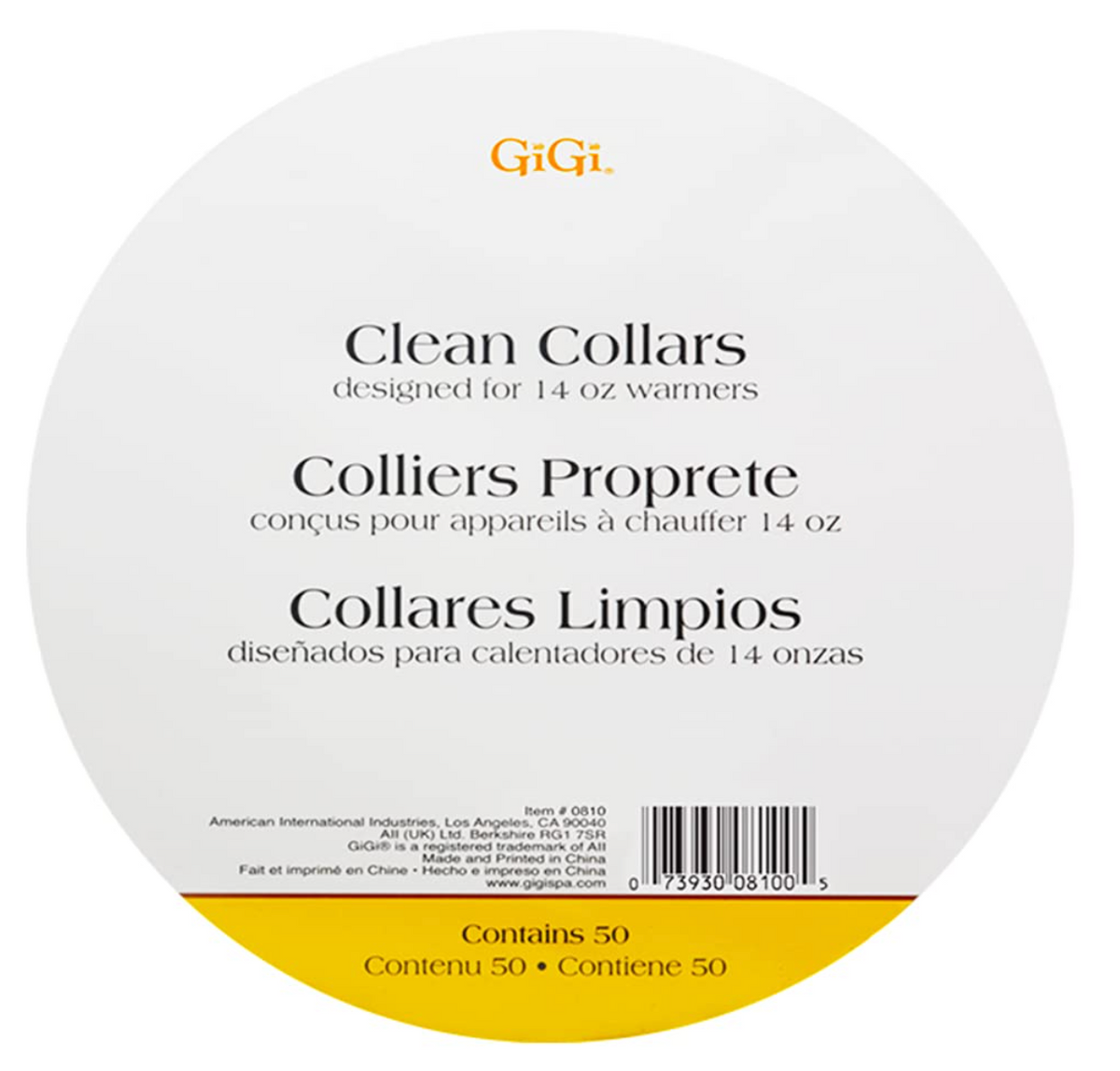 GiGi Clean Collars for 14 oz Wax Warmers