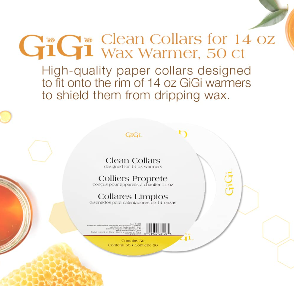 GiGi Clean Collars for 14 oz Wax Warmers