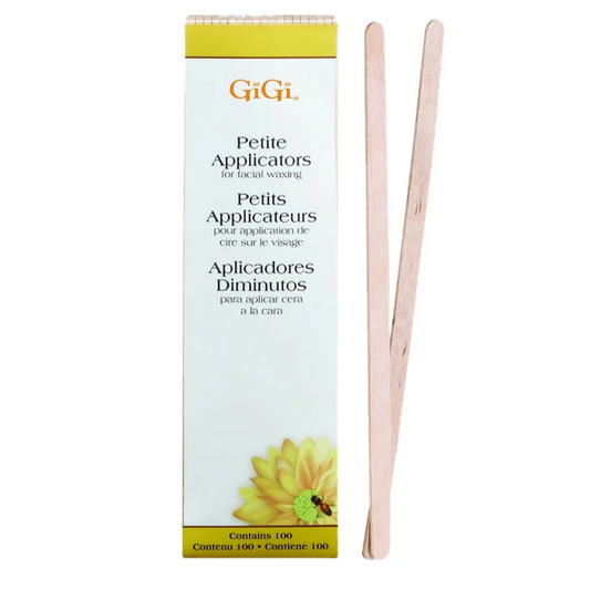 GiGi Petite Wooden Wax Applicator Sticks, 100 ct
