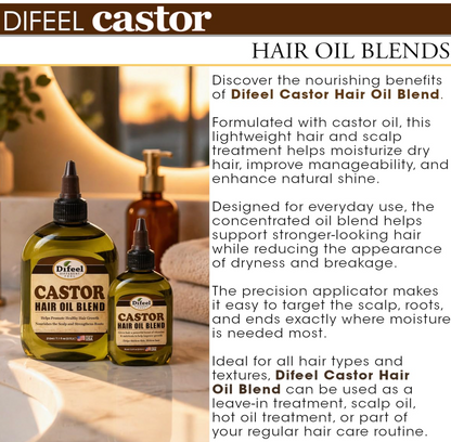 Difeel Mega Care Castor Hair Oil, 7.1 oz