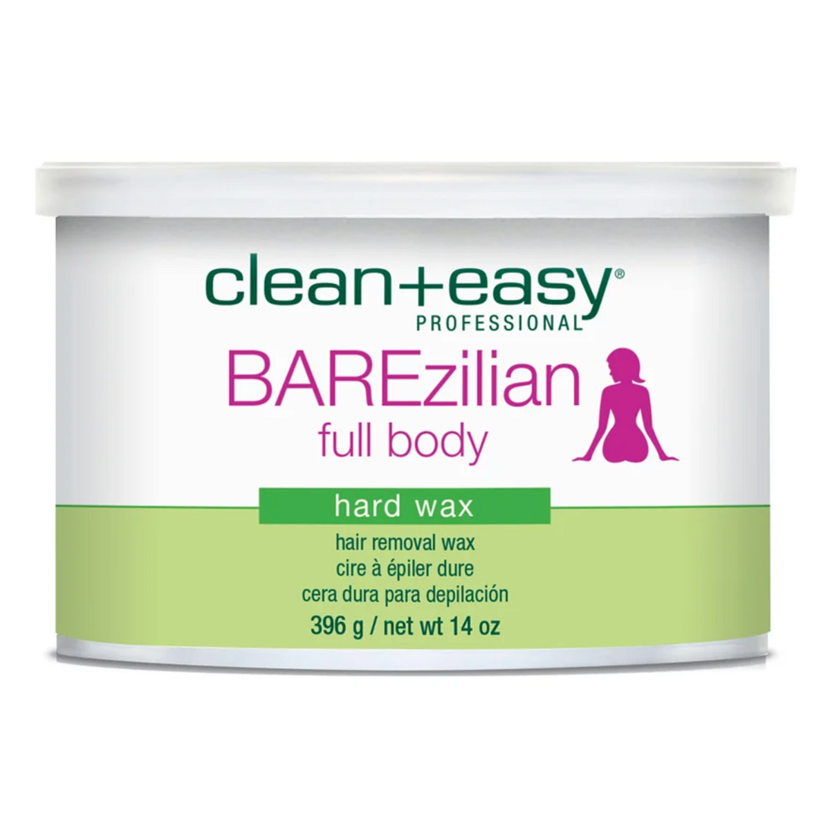 Clean+Easy BAREzilian Full Body Hard Wax, 14 oz