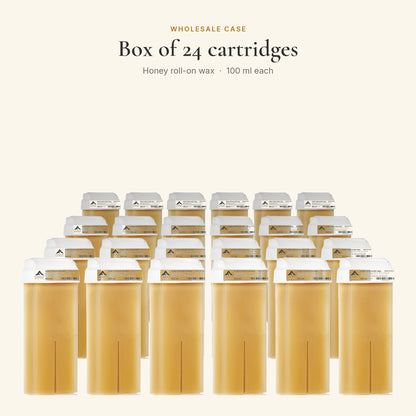 Honey Roll-On Wax Cartridges, 100 ml, Pack of 24